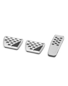 Mopar 82215334AC Brushed Pedal Pads for 18-19 Jeep Wrangler JL & 2020 Gladiator JT w/ Manual Transmission