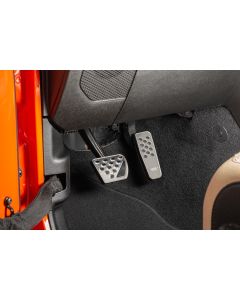 Mopar 82215335 Brushed Pedal Pads for 18-20 Jeep Wrangler JL & Gladiator JT with Automatic Transmission
