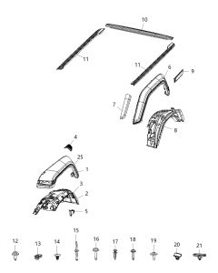 Mopar 68505504AA Anti-Chip Film- Passenger Side for 20-21 Jeep Gladiator JT