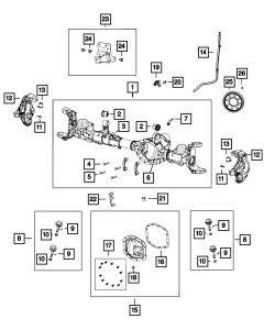 Mopar 68400721AA Axle Housing for 18-22 Jeep Wrangler JL