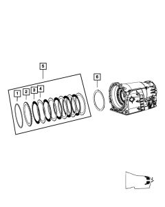 Mopar 68028661AA B3 Brake Clutch Stack Up Clutch Package  for 12-18 Jeep Wrangler JK & 08-13 Grand Cherokee SRT8