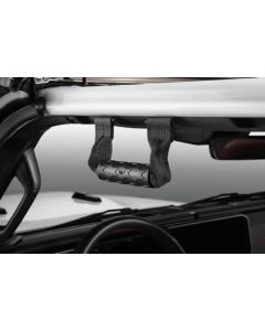 Mopar  Grab Handles in Black with Jeep Grille Logo for 24-26 Jeep Wrangler JL & Gladiator JT