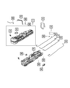 Mopar 68302026AD Fuel Tank Skid Plate  for 20-23 Jeep Wrangler JL & Gladiator JT
