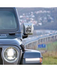 Mopar  Jeep Wave Outline Hand Graphic for 01-24 Jeep Wrangler TJ, JK, JL, & Gladiator JT