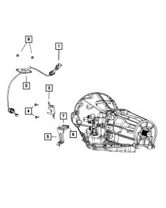 Mopar 55398213AA Shift Cable Bracket for 07-11 Jeep Wrangler JK