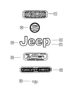Mopar 68467213AA Tailgate Nameplate for 2020 Jeep Gladiator JT