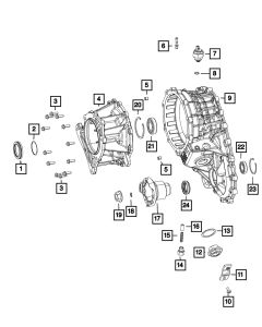 Mopar 68384503AA Transfer Case Extension for 18-26 Jeep Wrangler JL & Gladiator JT