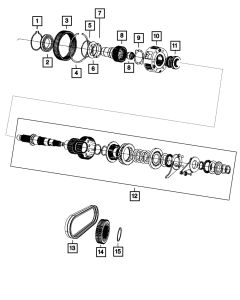 Mopar 68196231AA Transfer Case Planetary for 07-26 Jeep Wrangler JK, JL, & Gladiator JT