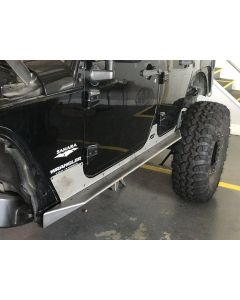Motobilt MB1042 Crusher Rocker Guards with Step for 07-18 Jeep Wrangler JK Unlimited 4-Door