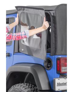 MasterTop 16020935 Replacement Rear Quarter Window Kit for 07-18 Jeep Wrangler JK Unlimited with Original Factory Mopar Soft Top