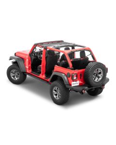 MasterTop  Mesh Bimini Top with Integrated Grab Handles for 18-22 Jeep Wrangler JL & Gladiator JT