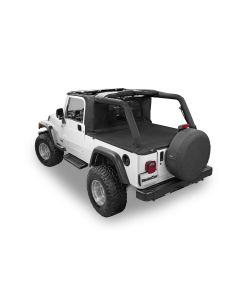 MasterTop 14450024 Wind Stopper Plus & Tonneau Cover 2 Piece Kit for 04-06 Jeep Wrangler Unlimited LJ