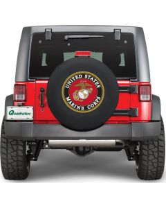 HBS TIRE COVER MARINES 32X12 BLK