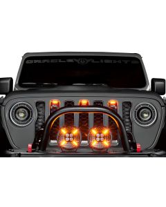 Oracle Lighting 2915-023 7" EXO Series Multifunction 60W Round LED Spotlight – Post Mount  