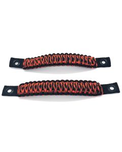 Jeep Wrangler Grab Handles Paracord JK Sound Bar Rear Side Pair Black/Orange Camo Bartact