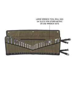 Overland Vehicle Systems  Waxed Canvas Wrench Tool Roll Storage Bag 