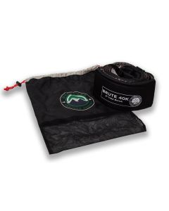 Overland Vehicle Systems 19079916 Heavy Duty 40,000 lbs Tree Saver Tow Strap in Gray with Storage Bag 
