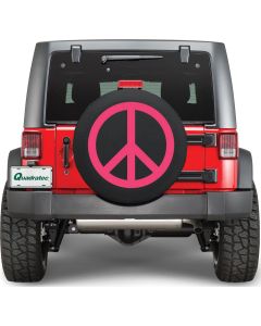 HBS TIRE COVER PEACE SIGN 31X10 BLK