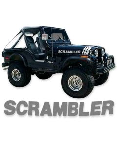 Phoenix Graphix  Scrambler Vinyl Hood Graphics Kit for 70-95 Jeep CJ & Wrangler Vehicles