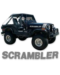 Phoenix Graphix  Scrambler Vinyl Hood Graphics Kit for 70-95 Jeep CJ & Wrangler Vehicles
