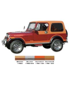 Phoenix Graphix  Laredo Vinyl Hood Graphics Kit for 80-84 Jeep CJ-7 Laredo