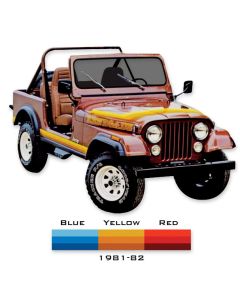 Phoenix Graphix  Renegade Vinyl Hood Graphics Kit  for 81-82 Jeep CJ7 Renegade