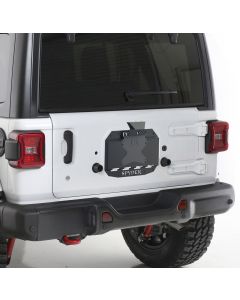 Poison Spyder 19-04-013P1 Tire Carrier Delete Plate with Camera and License Plate Mount  for 18-20 Jeep Wrangler JL