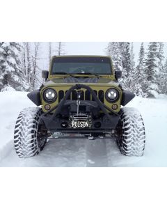 Poison Spyder 17-59-010-DST Brawler Lite Front Bumper with Trail Stinger, Tube Gussetts & D-Ring Tabs for 07-18 Jeep Wrangler JK