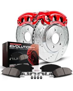 Power Stop KC7941A Z23 Evolution Sport Front Brake Upgrade Kit with Calipers for 18-24 Jeep Wrangler JL Sport