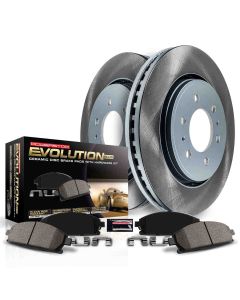 PowerStop SC2119 Z17 Semi-Coated Rotor Front Brake Kit for 90-99 Jeep Cherokee XJ, Wrangler YJ & TJ