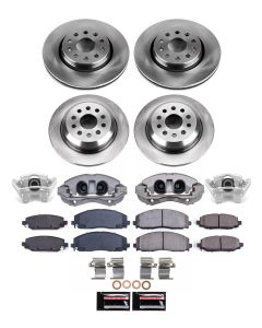 Power Stop KCOE7938A Z17 Stock Replacement Brake Kit with Calipers for 18-24 Jeep Wrangler JL Sahra or Rubicon