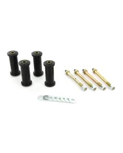 Prothane 1815-BLK Rear Greaseable Shackle Bushings & Hardware Kit for 55-75 Jeep CJ