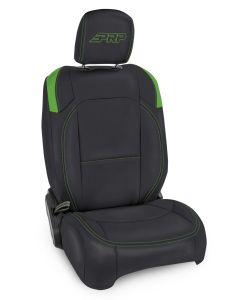 Front Seat Covers for Jeep Wrangler JL, 2 door; with Molle Back (Pair) - Black and Green
