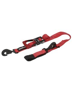 2" x 10' Ratchet Tie Down w/ Twisted Snap Hooks & Axle Strap Combo, Red