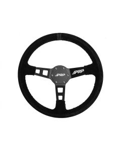Deep Dish Suede Steering Wheel, Black