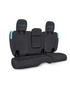 Rear Bench Cover for Jeep Wrangler JLU, 4 door with Armrest - Black and Teal
