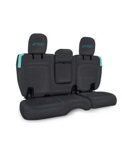 Rear Bench Cover for Jeep Wrangler JLU, 4 door with Armrest - Black and Teal