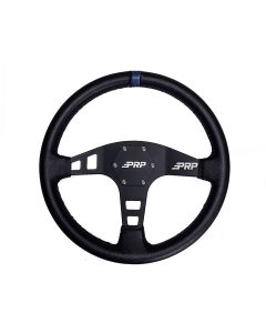 Flat Leather Steering Wheel, Blue