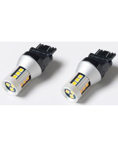 Putco 343157A-360 Metal 360 LED 3157 Amber Front Turn Signal Lamp Bulbs for 07-18 Jeep Wrangler JK