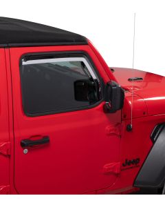 Putco  Element Chrome Window Visors  for 18-21 Jeep Wrangler JL & Gladiator JT
