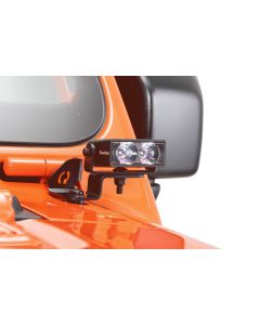 Quadratec  Windshield Hinge Mount Light Brackets for 18-23 Jeep Wrangler JL & Gladiator JT