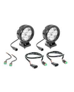 QUAD 4IN RND LED FLOOD W/ HARN 07-09 JK 97109 1043