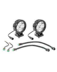Quadratec  Hi Performance 4" Round LED Light Kit for 97-06 Jeep Wrangler TJ & Unlimited