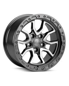 Ascend Wheel Gloss Gun Metal w/ Grey Mach. Bead Ring