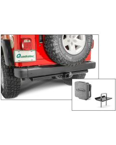QUADRATEC ROUND TUBE CLASS III HITCH TJ w/Hitch Plug & Tightener