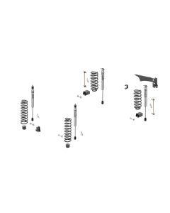 Quadratec  3.5” Coil Spring Suspension Kit with FOX IFP Mono-Tube Shocks for 07-18 Jeep Wrangler JK