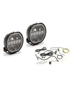 STEALTH 7" Round Auxillary Light W/Amber/White DRL Pair with Wiring Harness