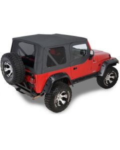 QuadraTop  Replacement Soft Top with Upper Doors & Tinted Rear Windows  for 97-06 Jeep Wrangler TJ