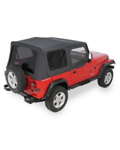 QuadraTop  Replacement Soft Top with Upper Doors & Tinted Rear Windows  for 88-95 Jeep Wrangler YJ