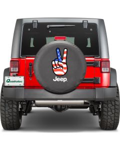 Quadratec "Peace Flag" Tire Cover 32"-33"